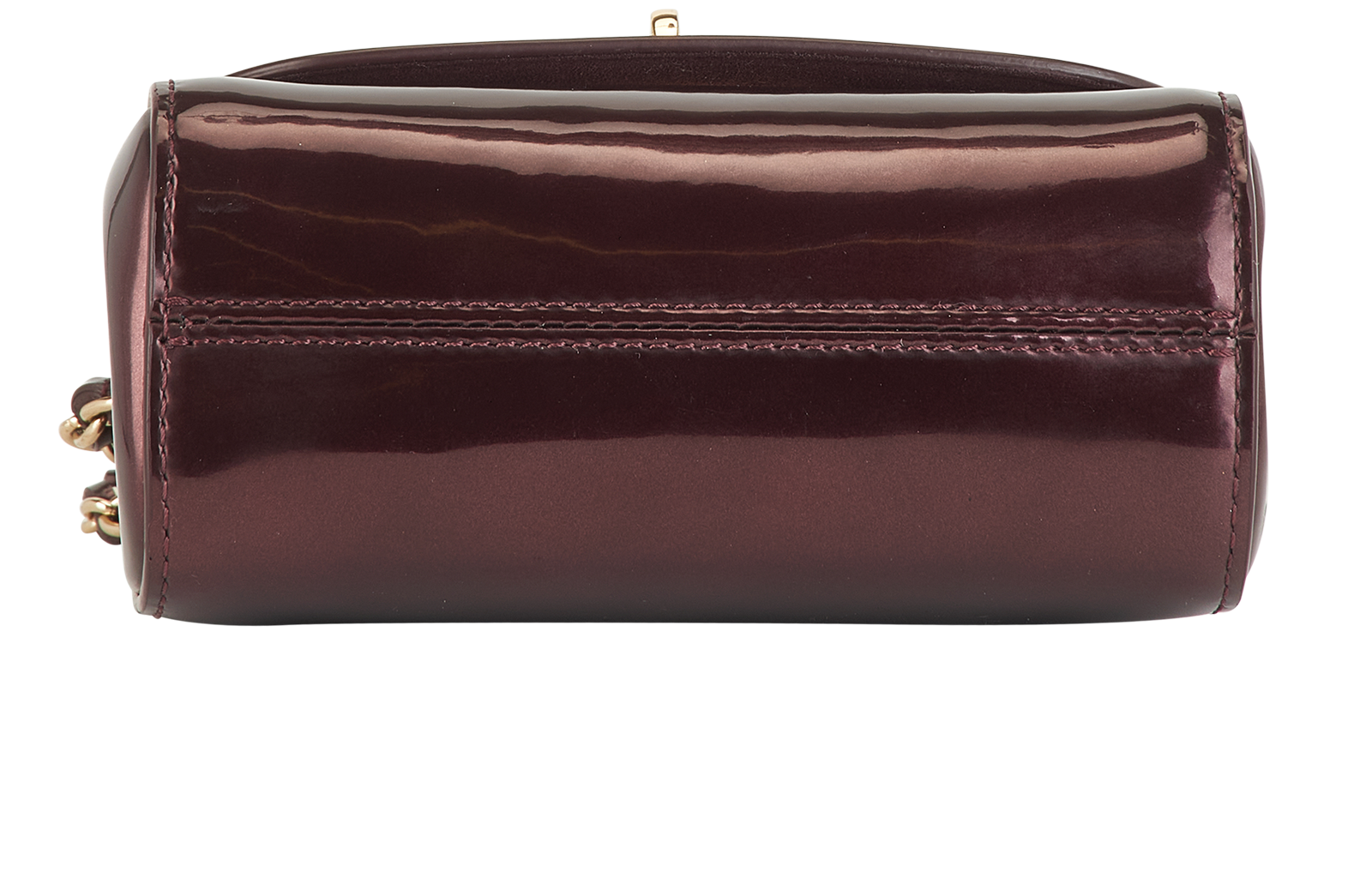 Mini Lily, &pound;295, Handbags, Burgundy, Patent Leather, Top view